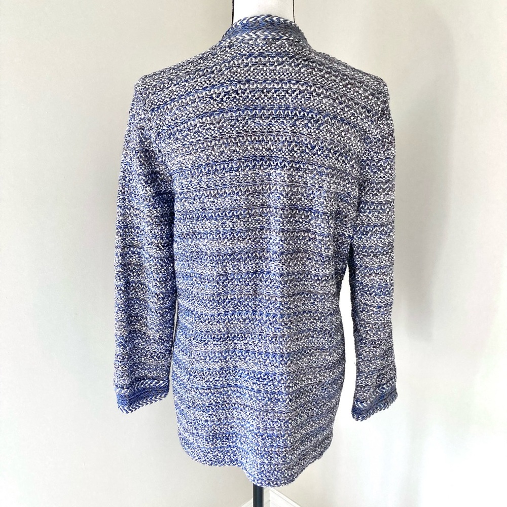 Chico’s Tweed Sweater Cardigan Jacket Size L - Picture 6 of 8